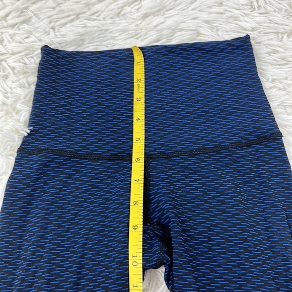 Lululemon Wunder Under Crop Luxtreme Score Jacquard Black Cerulean Blue - Picture 6 of 7